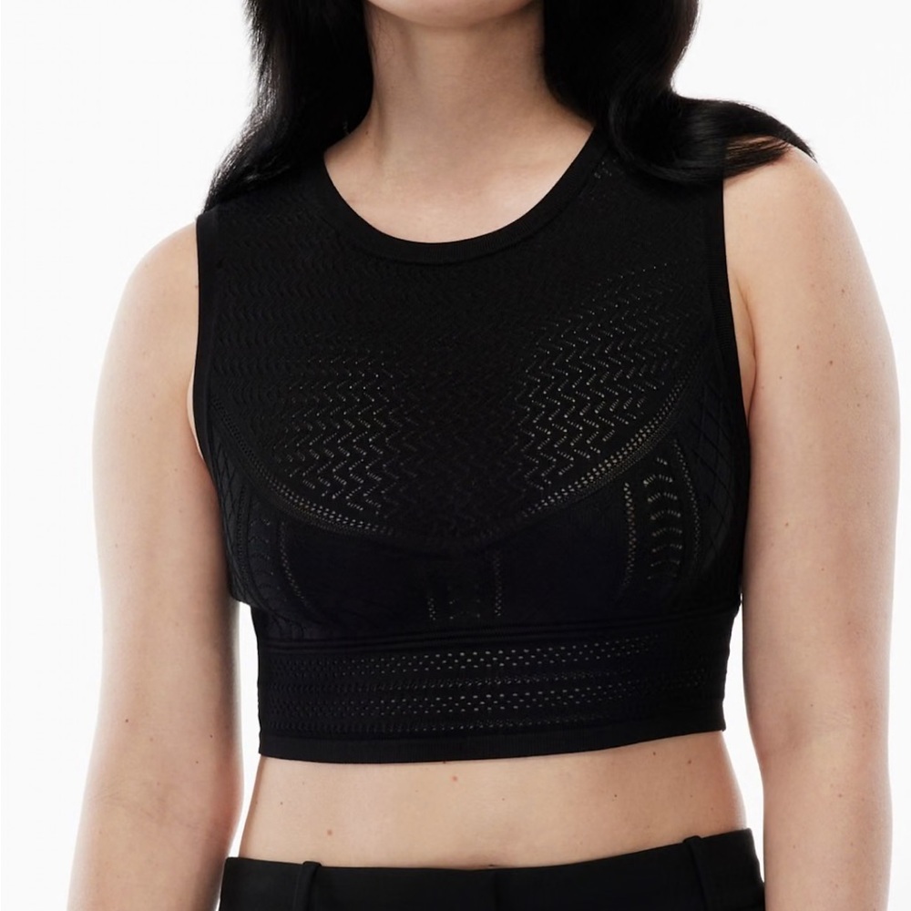 Babaton Black Pointelle Tank - Picture 3 of 7